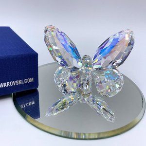 Swarovski Aurora Borealis Brilliant Butterfly 953056 Mint Box Displayed mirror